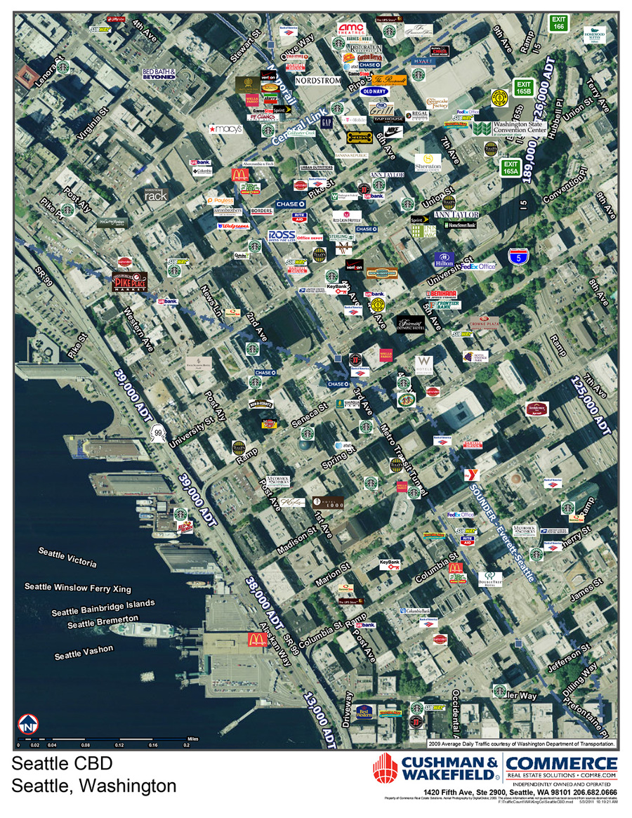 Seattle Retail Map Erin Stuart Graphic Design